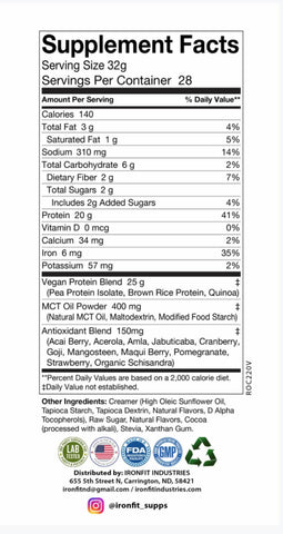 IronFit Vegan Protein - Iron Fit Industries